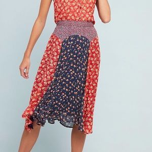 Anthropologie - Patchwork Praire Skirt